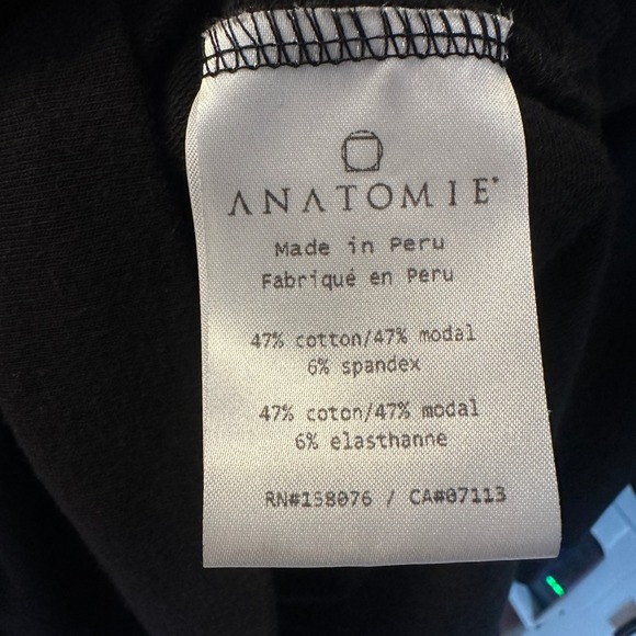 Anatomie Black‎ Crew Neck Long Sleeve Split Hem Tunic Top Women's Size S - Picture 4 of 9